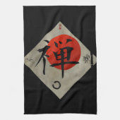 Zen mit Ensō Kreis #2 Handtuch (Vertikal)