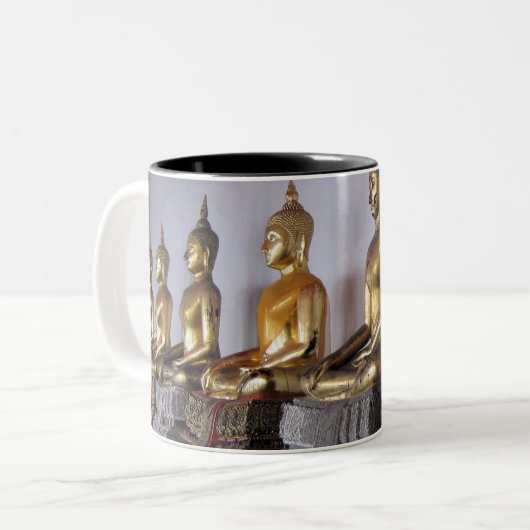 Zen Mok Thaise Buddha's Zweifarbige Tasse (Vorderseite Links)