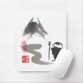Zen-Mönch auf Reise Mousepad (Mit Mouse)