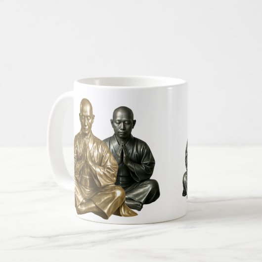 Zen-Mönche Kaffeetasse (Vorderseite Links)