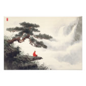 Zen Monk von Misty Waterfall Wand Decke Fotodruck (Vorne)