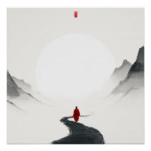 Zen Monk Wine tasting in der Fattoria Moncucchetto Poster (Vorderseite)