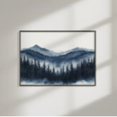 Zen Mountain Forest Minimalist Wall Art Poster