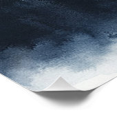 Zen Mountain Forest Minimalist Wall Art Poster (Ecke)