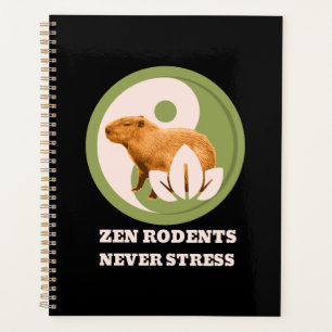 Zen-Nagetiere Stressen Nie Capybara Humor Planer