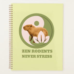 Zen-Nagetiere Stressen Nie Capybara Humor Planer