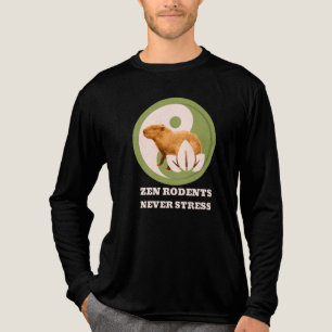 Zen-Nagetiere Stressen Nie Capybara Humor Tri-Blend Shirt
