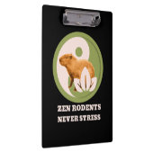 Zen-Nagetiere Stressfrei Capybara Humor Klemmbrett (Rechts)