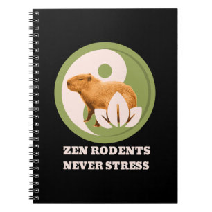 Zen-Nagetiere Stressfrei Capybara Humor Notizblock