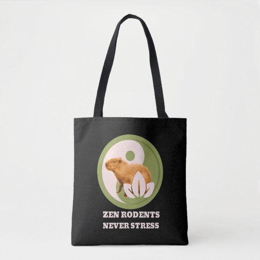 Zen-Nagetiere Stressfrei Capybara Humor Tasche (Vorderseite)