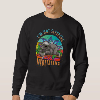 Zen Namaste Tier Meditieren Mandala Nicht Schlafen Sweatshirt