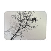 Zen-Natur-Schwarz-weiße Silhouette Badematte (Vorderseite)