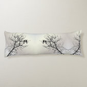 Zen-Natur-Schwarz-weiße Silhouette Seitenschläferkissen (Rückseite)