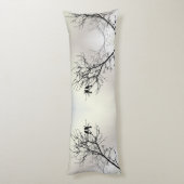 Zen-Natur-Schwarz-weiße Silhouette Seitenschläferkissen (Rückseite (Vertikal))