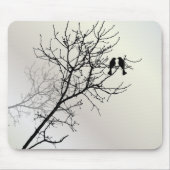 zen nature landscape black white tree silhouette mousepad (Vorne)