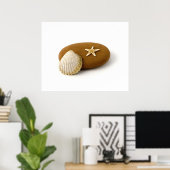 Zen Nature Sea Muschel Starfish Pebble Poster (Heimbüro)