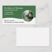 Zen Nature Theme Massage Therapist Business Cards Visitenkarte (Vorne/Hinten)