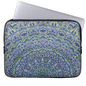 Zen Navy und Gelb Mandala Laptopschutzhülle (Vorderseite)
