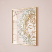 Zen neatral Töne Goldbuddha Yoga Liebhaber Wand Ku Poster