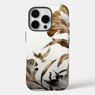 Zen Nebelberg Vögel Minimalistische Natur iPhone 16 Pro Hülle
