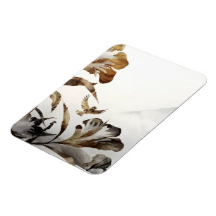 Zen Nebelberg Vögel Minimalistische Natur Magnet