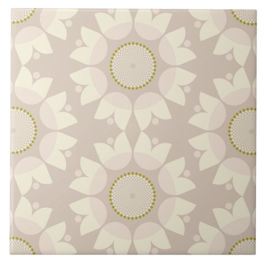 Zen-neutrale Blume Fliese (Vorderseite)