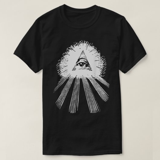 Zen Ninja Auge des Horus-Schutzschildes Segen Back T-Shirt (Design vorne)