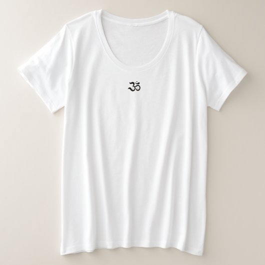 Zen Om Om Symbol einfache goldene Glitzer weißes S Große Größe T-Shirt (Design vorne)