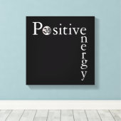 Zen Om positive Energie Minimalistisch Schwarz und Leinwanddruck (Insitu (Holzboden))