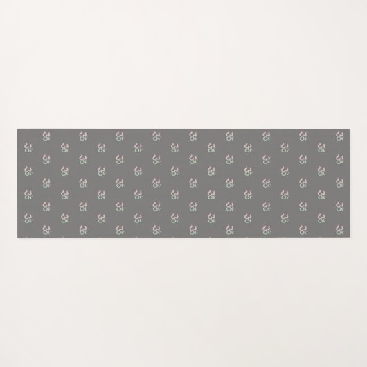 Zen-Om-Symbolmuster grau Yogamatte (Rückseite (Horizontal))