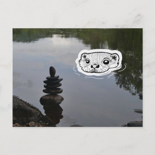 Zen Otter Postkarte (Vorderseite)
