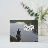 Zen Otter Postkarte (Stehend Vorderseite)