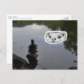 Zen Otter Postkarte (Vorne/Hinten)