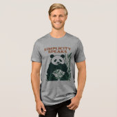 Zen Panda - Einfachheit spricht Design Tri-Blend Shirt (Vorderseite voll)
