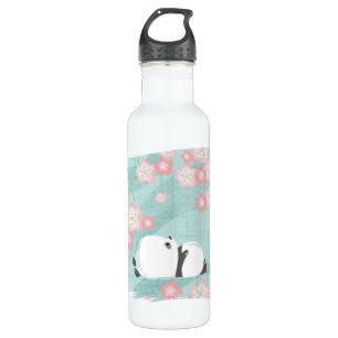 Zen-Panda-hohe Flasche (Pflaumen-Blüten) Edelstahlflasche