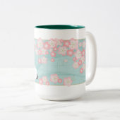 Zen-Panda-Tasse (Pflaumen-Blüten) Zweifarbige Tasse (VorderseiteRechts)