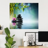 Zen Paradies Garten, Ruhe, friedlich, Yoga Poster (Heimbüro)