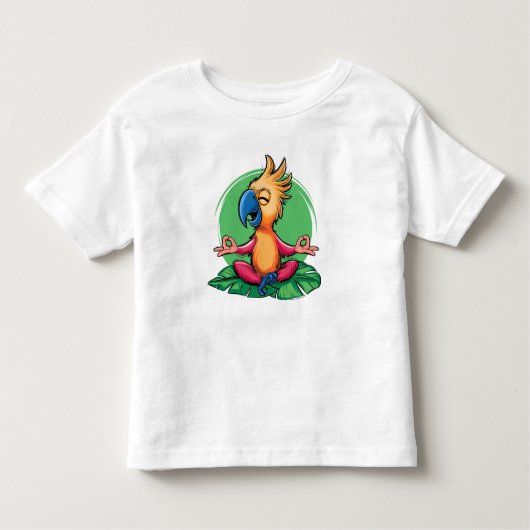 Zen Parrot - Tropische Medizin Kunst Kleinkind T-shirt (Vorderseite)