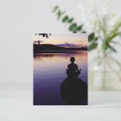 Zen Peace Yoga Stillness Meditation Natur Postkarte (Stehend Vorderseite)