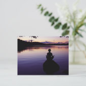 Zen Peace Yoga Stillness Meditation Natur Postkarte (Stehend Vorderseite)