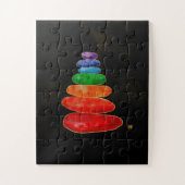 Zen Pebbles Chakras - Wasserfarbe & Gold Puzzle (Vertikal)
