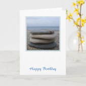 Zen Pebbles Geburtstagkarte Karte (Gelbe Blume)