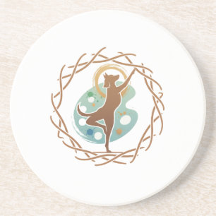 Zen Pfoten und Palette: Der ultimative Yoga- und K Getränkeuntersetzer