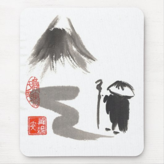 Zen-Pilger Mousepad (Vorne)