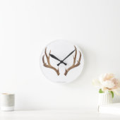 Zen Point Deer Runde Wanduhr (Zuhause)