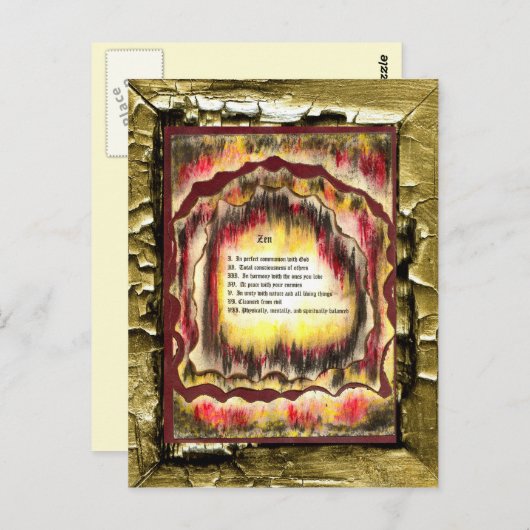 Zen Postkarte (Vorne/Hinten)