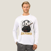 【ZEN POWER – Panda Warrior Long Sleeve T-Shirt】 Tri-Blend Shirt (Vorderseite komplett)