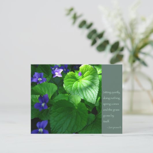 Zen Proverb Quote Poster Postkarte (Stehend Vorderseite)