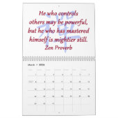 Zen Proverbs-Kalender Kalender (Mär 2026)