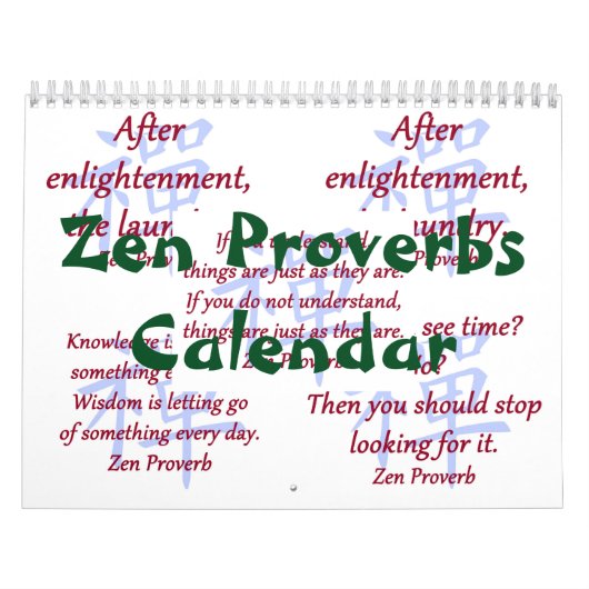 Zen Proverbs-Kalender Kalender (Titelbild)